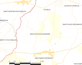 Mapa obce Saint-Roch-sur-Égrenne