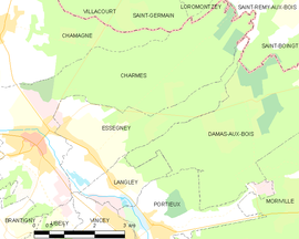 Mapa obce Essegney