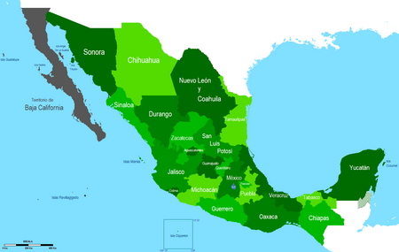 mapa de mexico y sus capitales. [edit] Federation