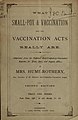 Mary Hume Rothery Anti vaccination