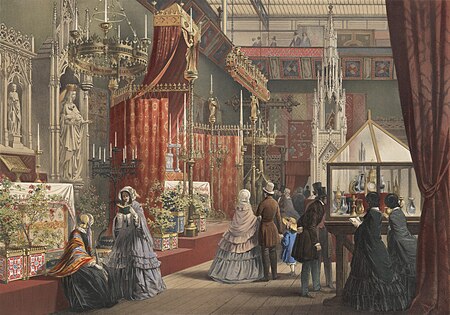 Augustus Pugin's Mediaeval Court at the Great Exhibition of 1851