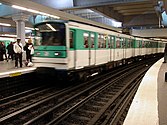 MF 67 rolling stock on Line 5 at Gare de l'Est