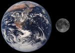 Comparison of Earth and the Moon