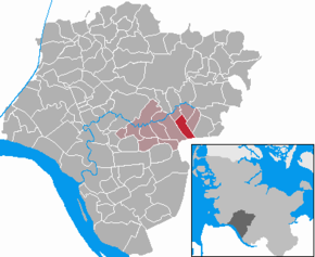 Poziția Moordiek pe harta districtului Steinburg