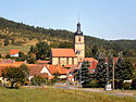 Blick auf das Dorf von Süden