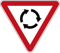 Yield at roundabout