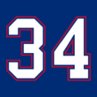 Nolan Ryan's number 34 was retired by the Texas Rangers in 1996. NolanRyanRangers.png