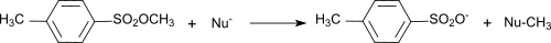 Methyltosylat-Reaktion mit Nucleophil