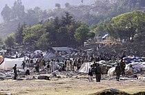 Eine Hilfsstation für die Erdbebenopfer in Balakot