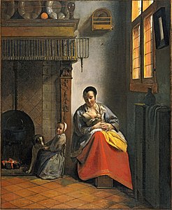 Γυναίκα που θηλάζει, 1658