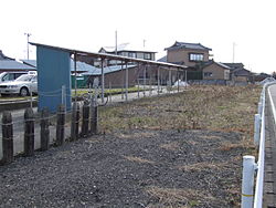 施設の撤去が進んだ新大野駅跡地。木場側を望む。（2010年1月11日）