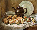 Brown Teapot and 'Pot au Feu' Oil on Canvas 1935