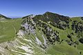 Blick vom Rauhkopf nach Norden auf Rauhkopfsattel und Aiplspitz