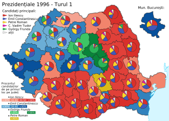 Romanian presidential election 1996 - first round.svg
