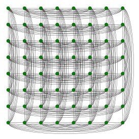 Ладейный граф 8x8