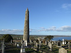 Tour ronde et ruines de l'église St Declan, Ardmore.