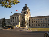 Photo of the Saskatchewan Legislative Building, where Saskatchewan's legislature meets and a Provincially Registered Property