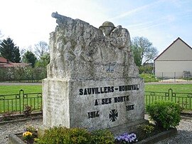 The war memorial in Sauvillers