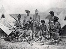 Sikh officers of the British army by Felice Beato, 1858 Sikh officers of the British 15th Punjab Infantry regiment.jpg