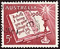 オーストラリア・ノーフォーク諸島のクリスマス切手（ローソクと聖書、1960年）