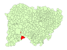 Kaart van Serradilla del Llano