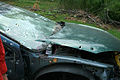 File:Tannerite placed under car hood.jpg