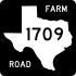 Farm to Market Road 1709 marker