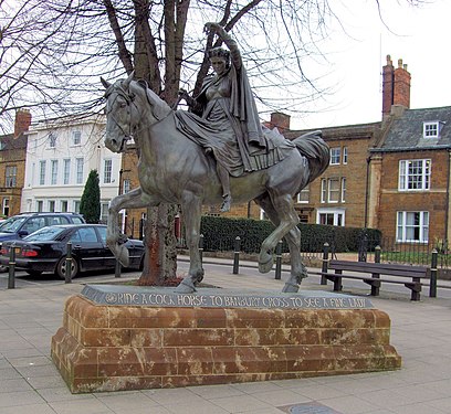 statue of a woman on a horse