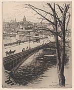 The Pont Saint-Louis, Paris, 1905