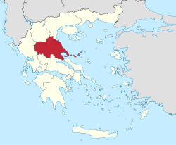 Thessaly within Greece