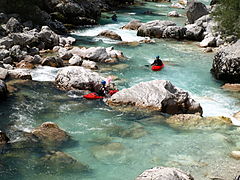 Rafting på Soča