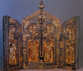 Triptyque de l'abbaye de Florennes, 1200-1210, musée du Cinquantenaire, Bruxelles.