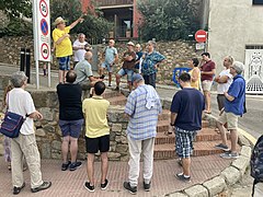 Frank/Flamenc being our guide (Wikimeet VENI VIDI VIQUI in Calonge, Aug. 2022)