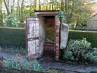Tŷ-Bach (Little House). Toilet in the garden of Rhyd-y-Car ironworkers' cottages