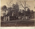 An April 1865 John Reekie photograph of the Ruins of Gaines' Mill showing remains of a soldier's grave in the foreground