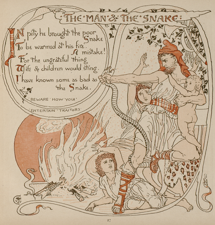 Walter Crane, The man and the snake