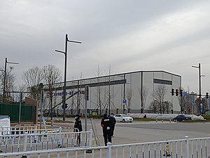 施工中的本站到西安南站區間 (2021年12月)