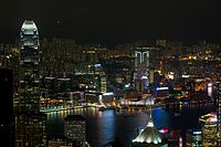 Hongkong; 2 sekundová expozice