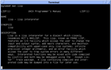 Black and white 4.3 BSD UWisc VAX Emulation Lisp Manual screenshot