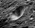 Oblique view of 8 Homeward crater (formerly Ganskiy M) from Apollo 17 panoramic camera