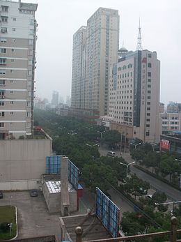 Die Liyang-straat (丽阳街) in Lishui.