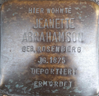 Stolperstein für Jeanette Abrahamson