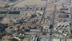 Aerial view of Al Tarfa, looking west