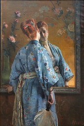 La parisienne japonaise by Alfred Stevens (1872) Alfred Stevens - La Parisienne japonaise.JPG