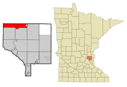 Location of the city of St. Franciswithin Anoka County, Minnesota