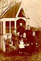 Benjamin Waugh with his wife Sarah and six of his children circa 1883..
