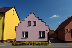 Colourful old houses in Budzyń