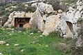 Burial chambers, cut in rock at Kh. Jurish