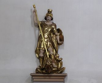 シャトノワの聖ゲオルギウス教会の聖ゲオルギウス像（18世紀）