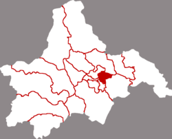 Location of Chenghua in Chengdu